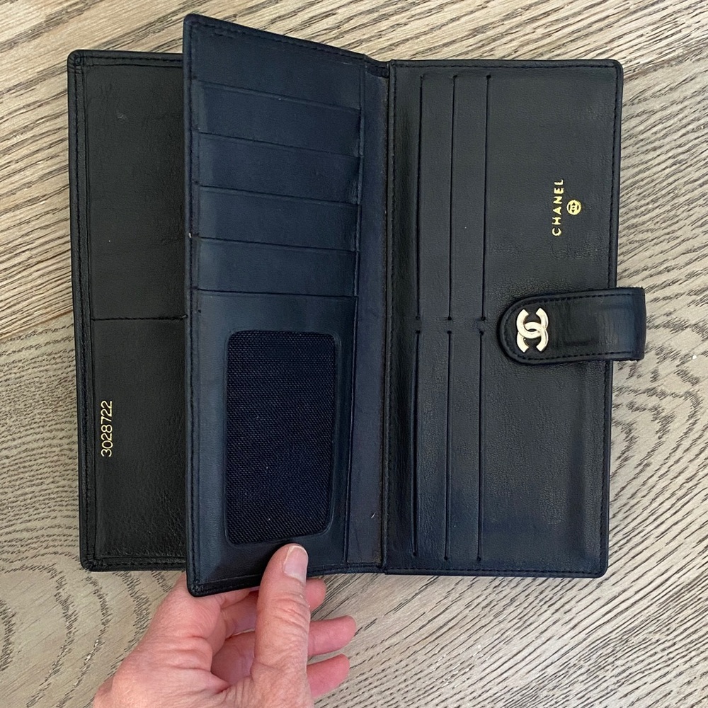 Designer Wallet Vintage Classic Black Leather Wallet – Authenticity Unverified - Picture 6 of 9